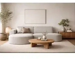 Kaiser M&ouml;bel Ecksofa, Sofa L form, Couch L form MODENA L STUDIO stoff Verita Beige
