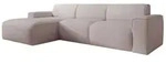 Selsey Bouvi &ndash; Ecksofa, Ottomane links, beige, Boucl&eacute; - Beige