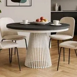 BEAUTYSOFA | Runder Ausziehbarer Tisch LUMI &Oslash; 100&ndash;180 cm, Tisch f&uuml;r Esszimmer,