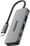 Sitecom Usb-C To 2X Usb-A + 2X Usb-C Hub - Schwarz/Grau