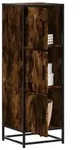 vidaXL Highboard R&auml;uchereiche 35,5x35x106,5 cm Holzwerkstoff Metall - Braun