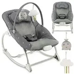 MoMi LAPIS &ndash; Elektrische Babywippe mit Musikmodul (8 Melodien), 3...