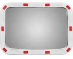 vidaXL Verkehrsspiegel Konvex Viereckig 40&times;60 cm mit Reflektoren