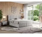 MKS MEBLE Boxspringbett 120x200 mit Matratze H4 und Bettkasten, Doppelbett Bett...