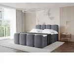 ALTDECOR Boxspringbett mit Fu&szlig;teil - H4 Matratze und Topper - NINA-Z - 180x200 -