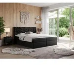 MKS MEBLE Boxspringbett 120x200 mit Matratze H4 und Bettkasten, Doppelbett Bett...