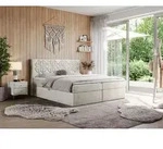 MKS MEBLE Boxspringbett 160x200 mit Matratze H3 und Bettkasten, Doppelbett Bett...