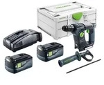 Festool BHC 18-Basic Akku Bohrhammer 18 V 1,8 J SDS Plus Brushless + 2x Akku...
