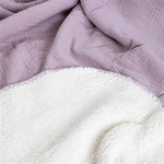 Musselin Decke ca. 130x180 cm | Kuscheldecke aus Baumwolle & Fleece | weich,