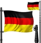 KESSER&reg; Teleskop Fahnenmast Aluminium 6,30m Bodenh&uuml;lse 60cm inkl...