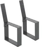ML-Design 2 St&uuml;ck Bankkufen aus Stahl, massiv 40x78,5 cm, Anthrazit, stabil,