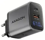 Axagon ACU-PQ67D PD3.0 & QC4+ 2x AUSG&Auml;NGE, LCD-Display, Wandladeger&auml;t 67W, Drinnen,
