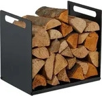 Relaxdays Kaminholzregal, Metall, modern, HBT: 35x40x30 cm, Brennholzregal Feuerholz,