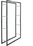 vidaXL Brennholzregal Schwarz 80&times;25&times;150 cm Stahl - Schwarz