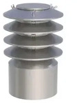 &Oslash; 130 mm M&uuml;ndungsabschluss mit Lamellenhaube