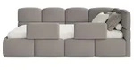 Selsey Cloudy &ndash; Jugendbett 90x200 cm, rechtsseitig, mit Boucl&eacute;-Bezug und