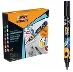Bic Intensity Acrylmarker-Set X20, wasserfeste Farbmarker, Extrem stark,