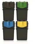 Keden Sortibox ISWB25S4 Abfalleimer Recycling 4x25L Set - Schwarz