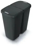 Abfallbeh&auml;lter Prosperplast COMPACTA Q DUO, 45 l recycelt schwarz mit schwarzem