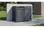 M&uuml;lltonnenbox Gary 2er B x T x H 132 x 80 - Wei&szlig;