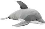 vidaXL Delfin Kuscheltier Pl&uuml;sch Grau - Grau