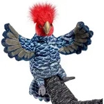 Hansa Toy 8399 Rotkopfkakadu 30 cm Handpuppe Kuscheltier Stofftier Pl&uuml;schtier