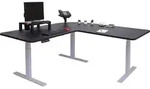Eck-Schreibtisch HWC-D40, Computertisch elektrisch h&ouml;henverstellbar 178x178cm 84kg