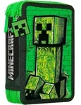 Minecraft Federm&auml; ppchen mit zwei Betten - Gr&uuml;n
