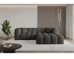 ALTDECOR Ecksofa in L-Form OLEA-L1 - 231x173x74 cm Schwarz - Corner Sofa Bett