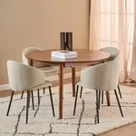 Esstisch Walnuss Ausziehbar - 154x115x75 cm - Gradje - Braun