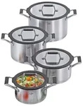 K&Uuml;CHENPROFI Topf-Set COMO, 4-tlg. - Grau