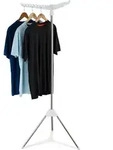 Relaxdays W&auml;schest&auml;nder Kleiderb&uuml;gel, klappbar, 27 B&uuml;gel, 3 drehbare Arme, 150 cm