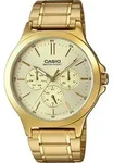 Casio Herrenarmbanduhr Chronograph MTP-V300G-9AUDF - Wei&szlig;