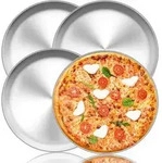 Pizzablech 4er-Set 29 cm Edelstahl Rund f&uuml;r Ofen, gesund & langlebig