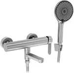 Badewannenarmatur Rea Arcos Geb&uuml;rstetes Nickel - Silber