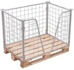 VARIOfit Palettenaufsatz Typ 63 aus verzinktem Stahl 1200x800mm Ma&szlig;e, 1600mm H&ouml;he