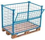 VARIOfit Palettenaufsatz Typ 64 aus Stahl 1200x800mm Ma&szlig;e, 800mm H&ouml;he Enzianblau
