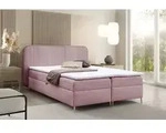 Boxspringbett Schlafzimmerbett ALIZE 140x200cm Stoff Fresh Altrosa - Rosa