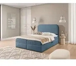 Boxspringbett Schlafzimmerbett BINETA 140x200cm Stoff Coral Himmelblau - Blau