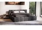 Polsterbett Doppelbett LIZETH 200x200cm Komplettset Stoff Perfect Harmony...