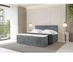 ALTDECOR Boxspringbett - TOLO 200x200 Cord - Dunkelgrau - Komplett-Set mit