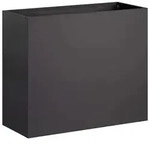 vidaXL Garten-Pflanzgef&auml;&szlig; Schwarz 50 x 20 x 40 cm Kaltgewalzter Stahl -...