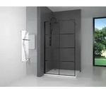 Duschwand 120cm MARWELL Duschabtrennung Walk-In BLACK WINDOW Walk-In -...