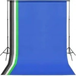 vidaXL Fotostudio-Set mit Hintergrund und Softbox-Leuchte - Blau