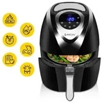 Hei&szlig;luftfritteuse 3,2 L MalTec AirFryer, 4,3 L Pfanne, 7 Programme, LCD Touchscreen,