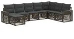 vidaXL Gartensofa-set 8 Stk. Grau und Dunkelgrau Poly-Rattan - Grau