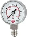 Riegler Standardmanometer, CrNi-Stahl, G 1/4 unten, 0 - 6,0 bar, &Oslash; 50