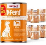 Supravit Hundenassfutter mit Pferd 6 x 820g Dosen | Nassfutter getreidefrei mit...