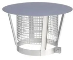 &Oslash; 130 mm Jeremias DW Vision Regenhaube mit Funkenschutzgitter