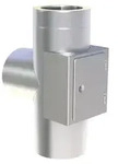 &Oslash; 130 mm Jeremias DW Vision Anschluss T-St&uuml;ck 87&deg; mit Reinigungs&ouml;ffnung